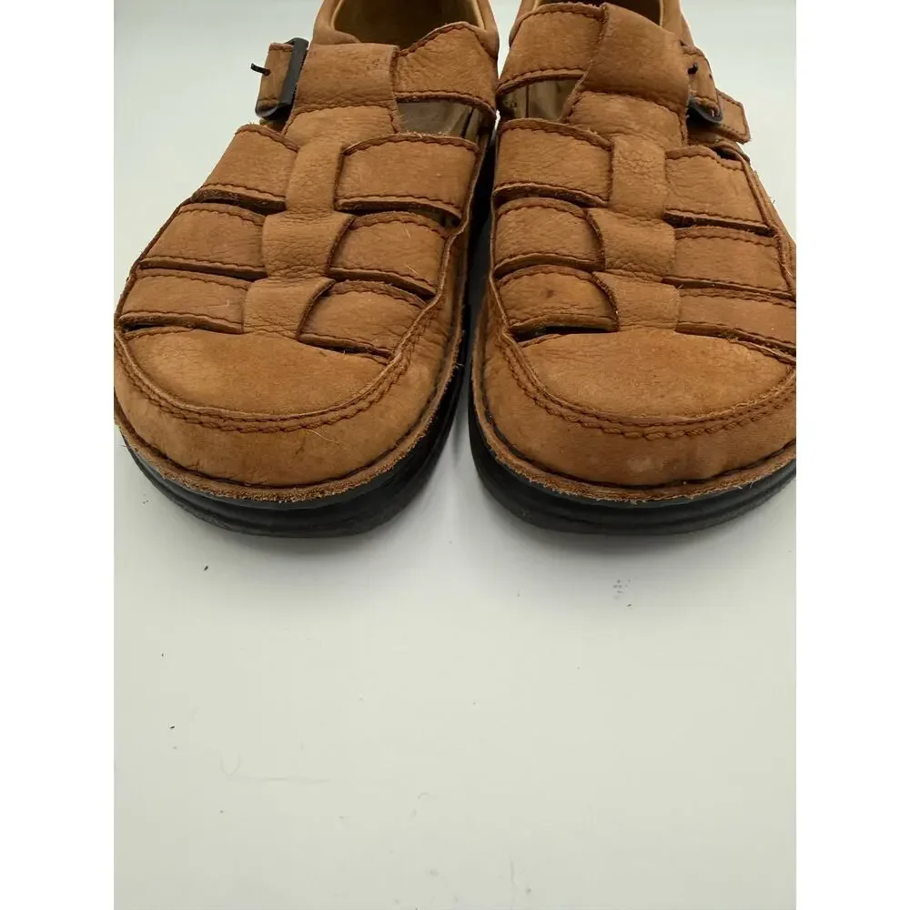 Birkenstock Madeira Fisherman Sandals Brown Nubuck Leather Size 39 Comfort Boho